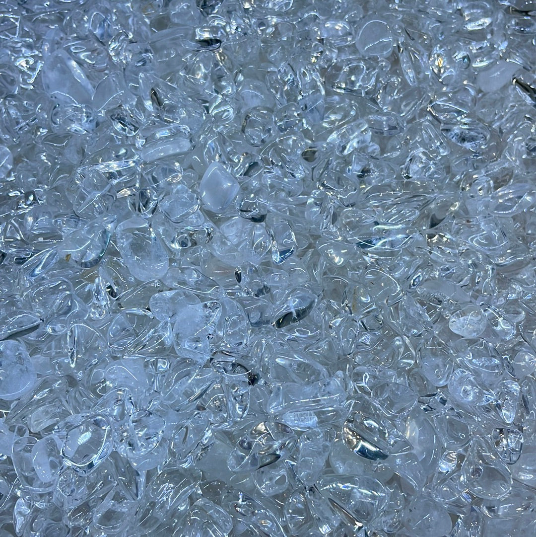 Scaglie di quarzo trasparente