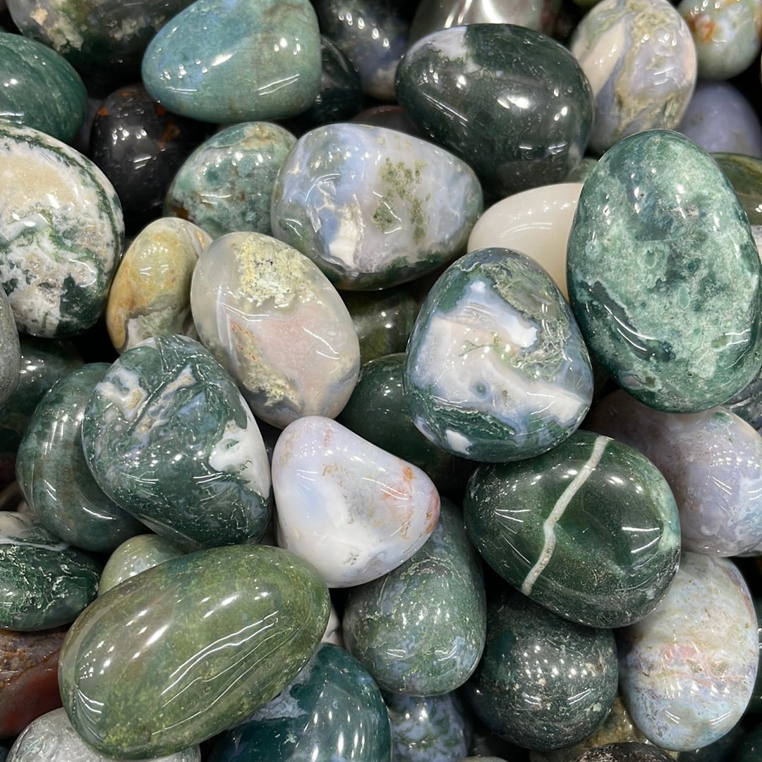 Moss Agate Tumblestone