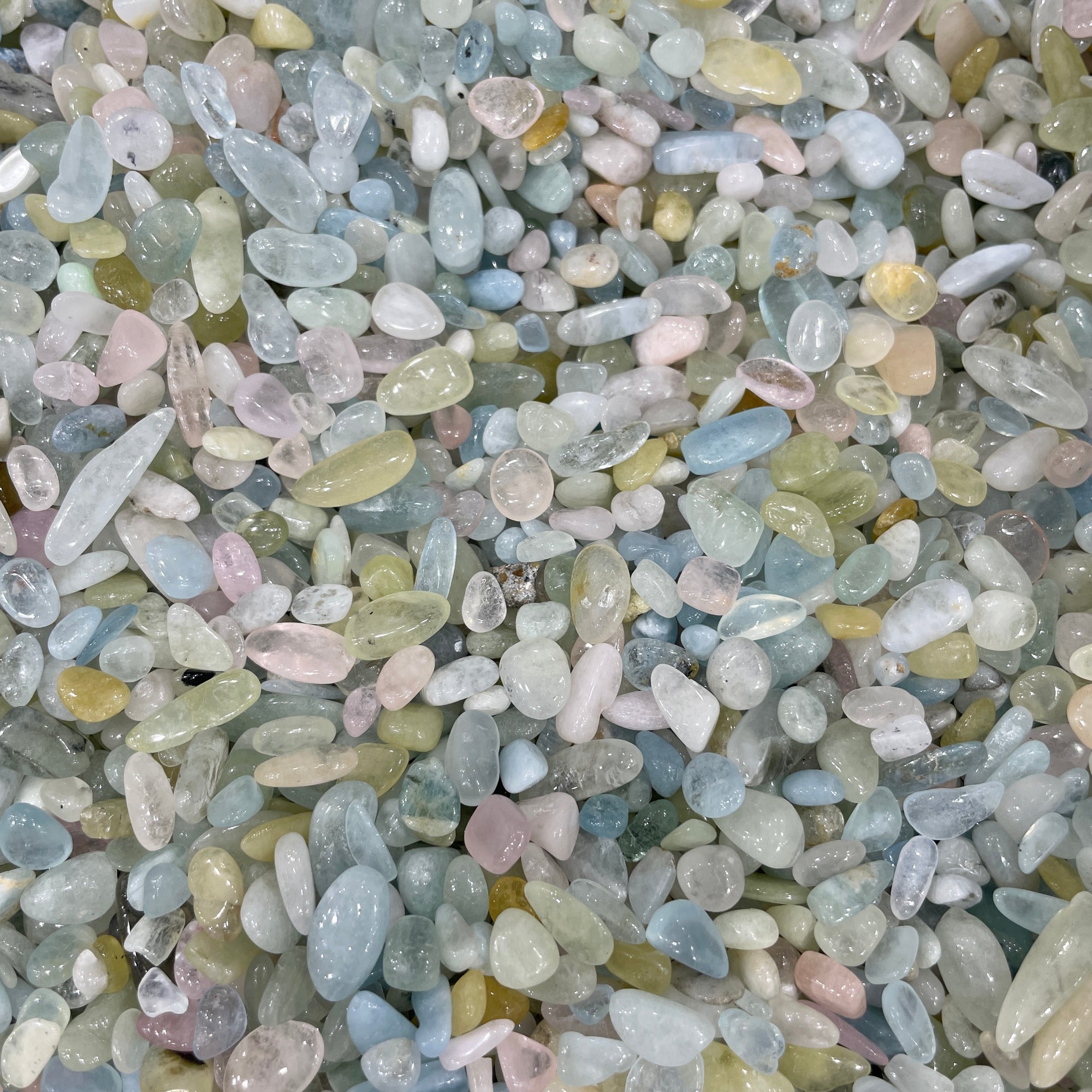 Schegge di Berillo Misto (Morganite/Acquamarina/Eliodoro)