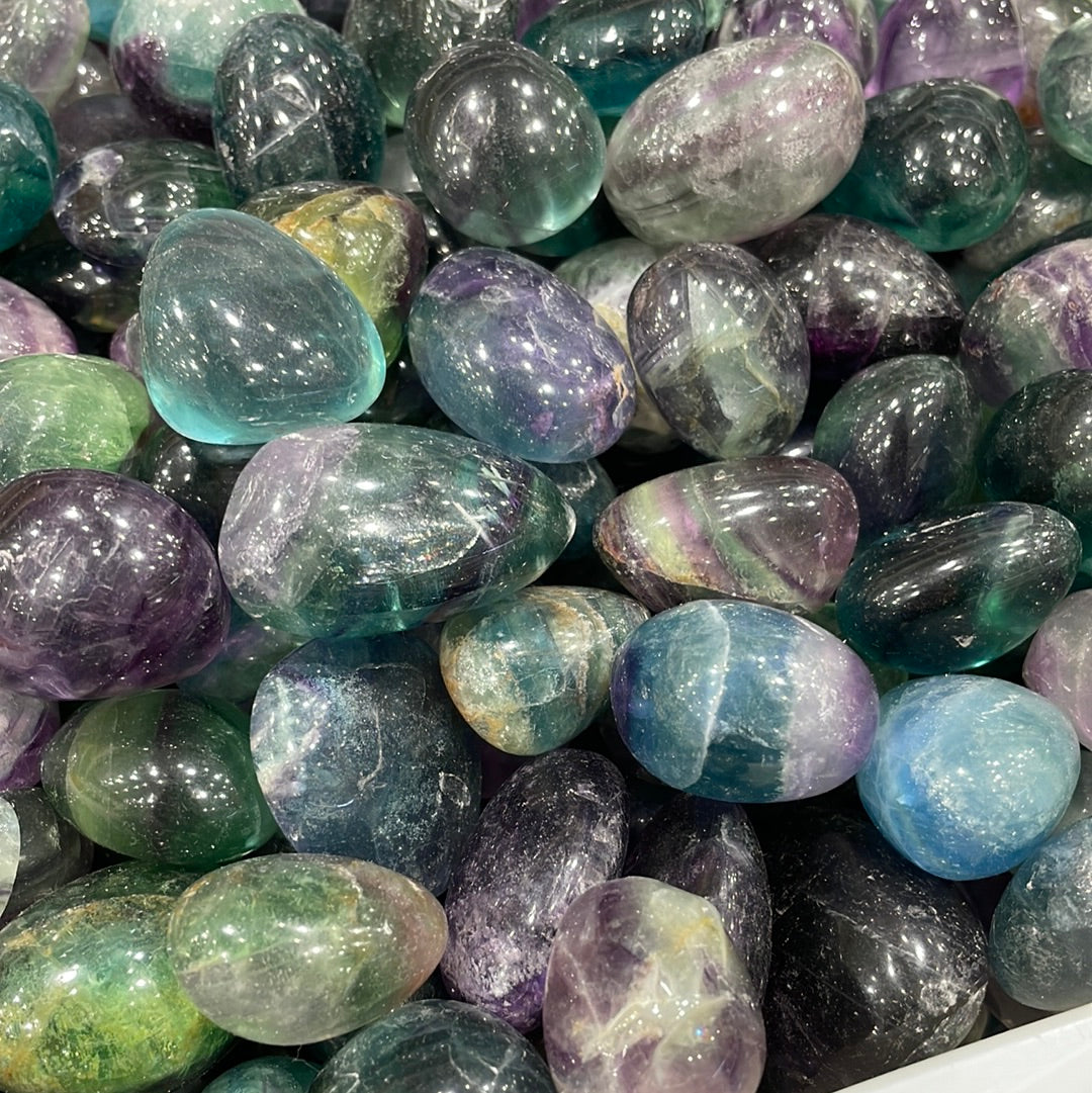 Blue Rainbow Fluorite Tumblestone