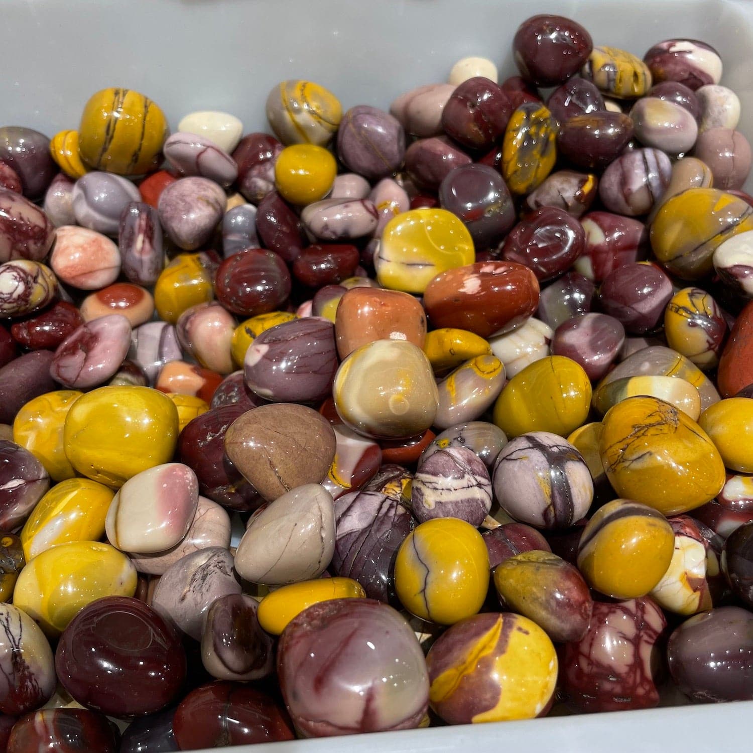 Pietra levigata di diaspro mookaite