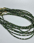 Chrome Diopside Micro Faceted Cube Collar Necklace