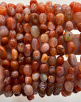 Carnelian Drilled Nugget Stretch Bracelet