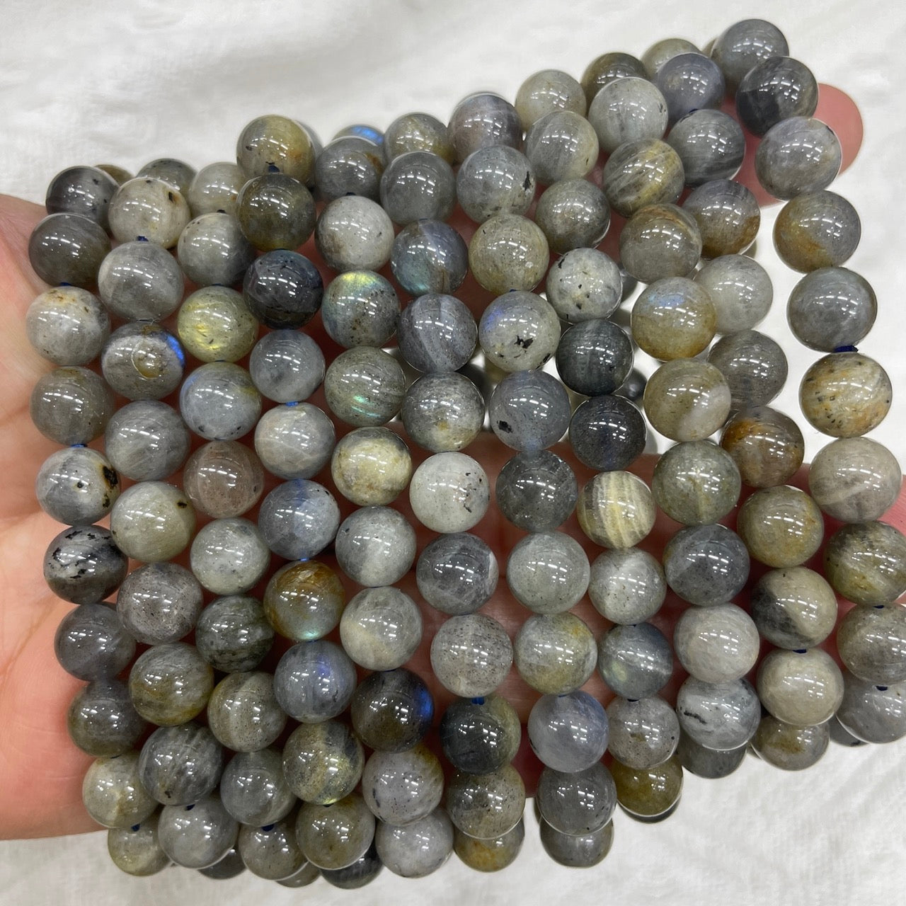 Labradorite Beaded Stretch Bracelet