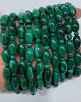 Malachite Tube Bead Stretch Bracelet - Grade AA