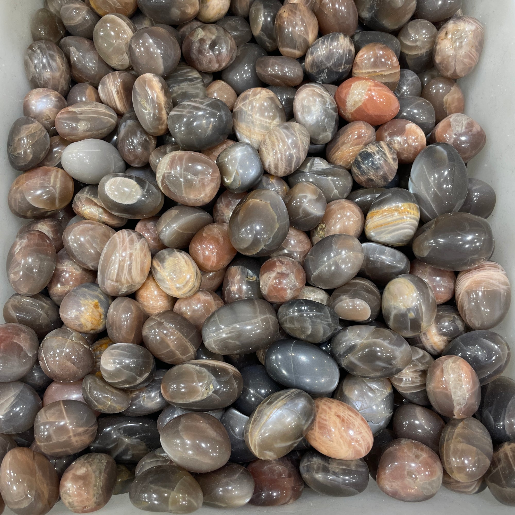 Pietra levigata di pietra del sole rosa