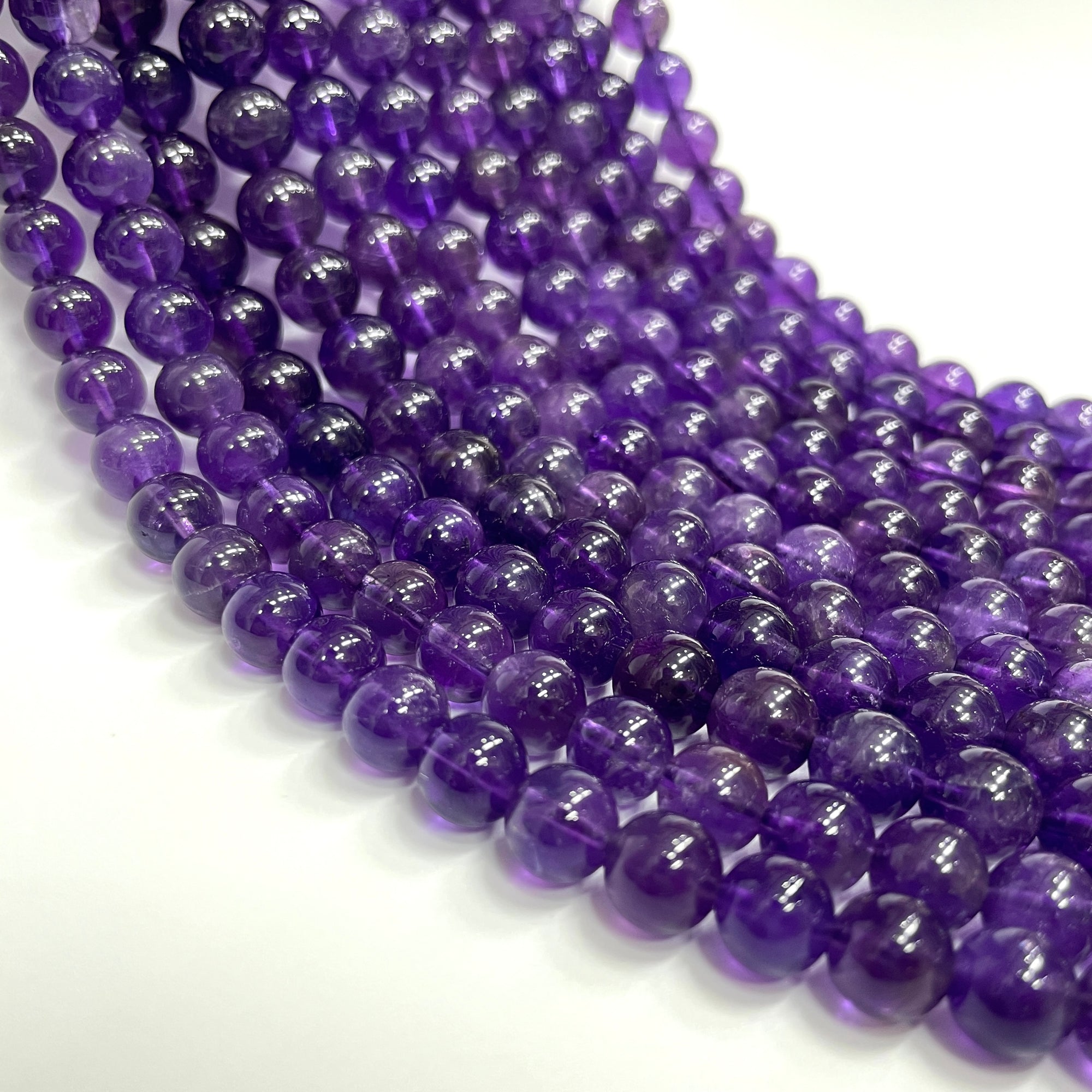 amethyst loose beads grade A
