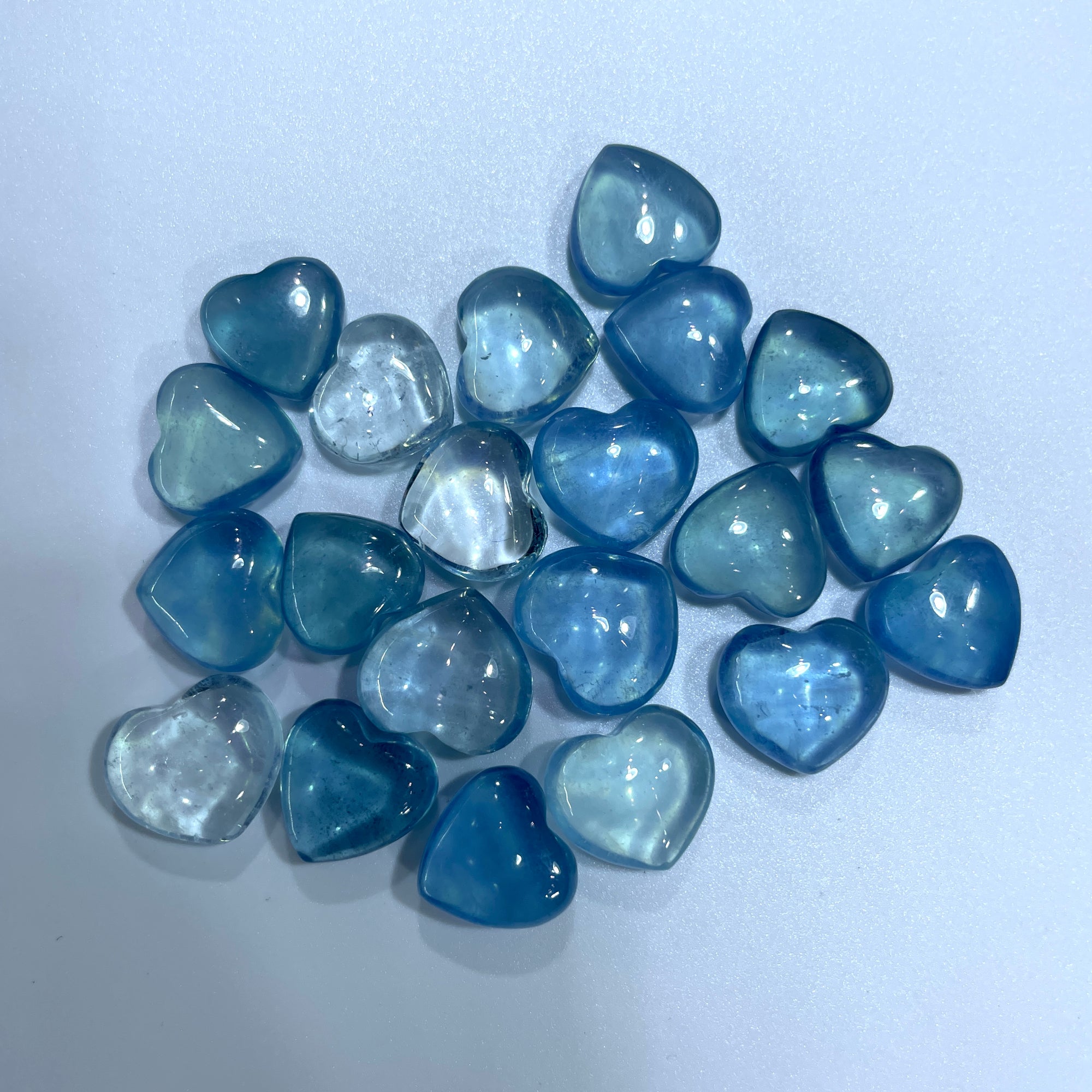 aquamarine heart carvings