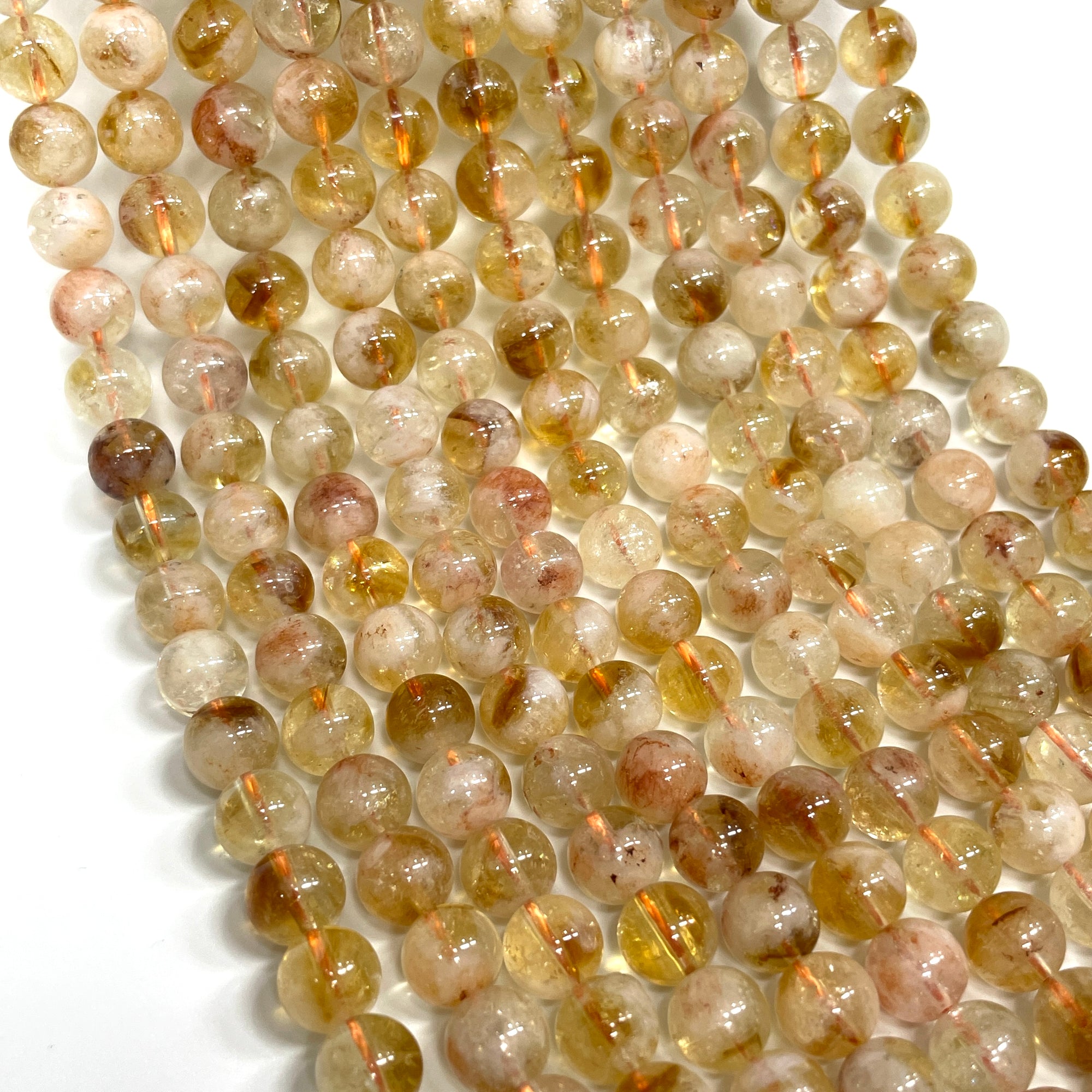 citrine loose beads heat treated amethyst
