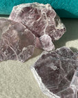 gem lepidolite raw stone