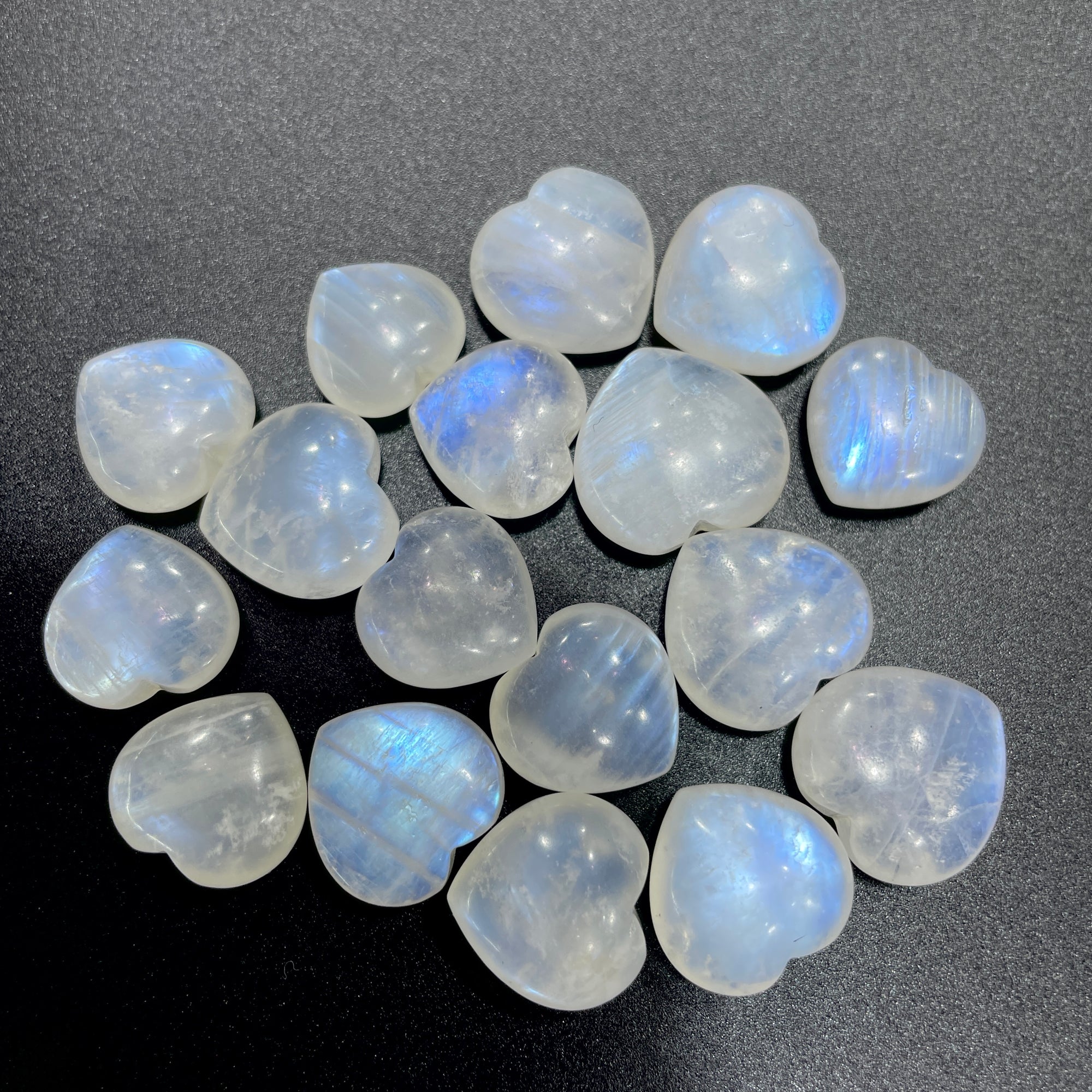 moonstone heart carvings