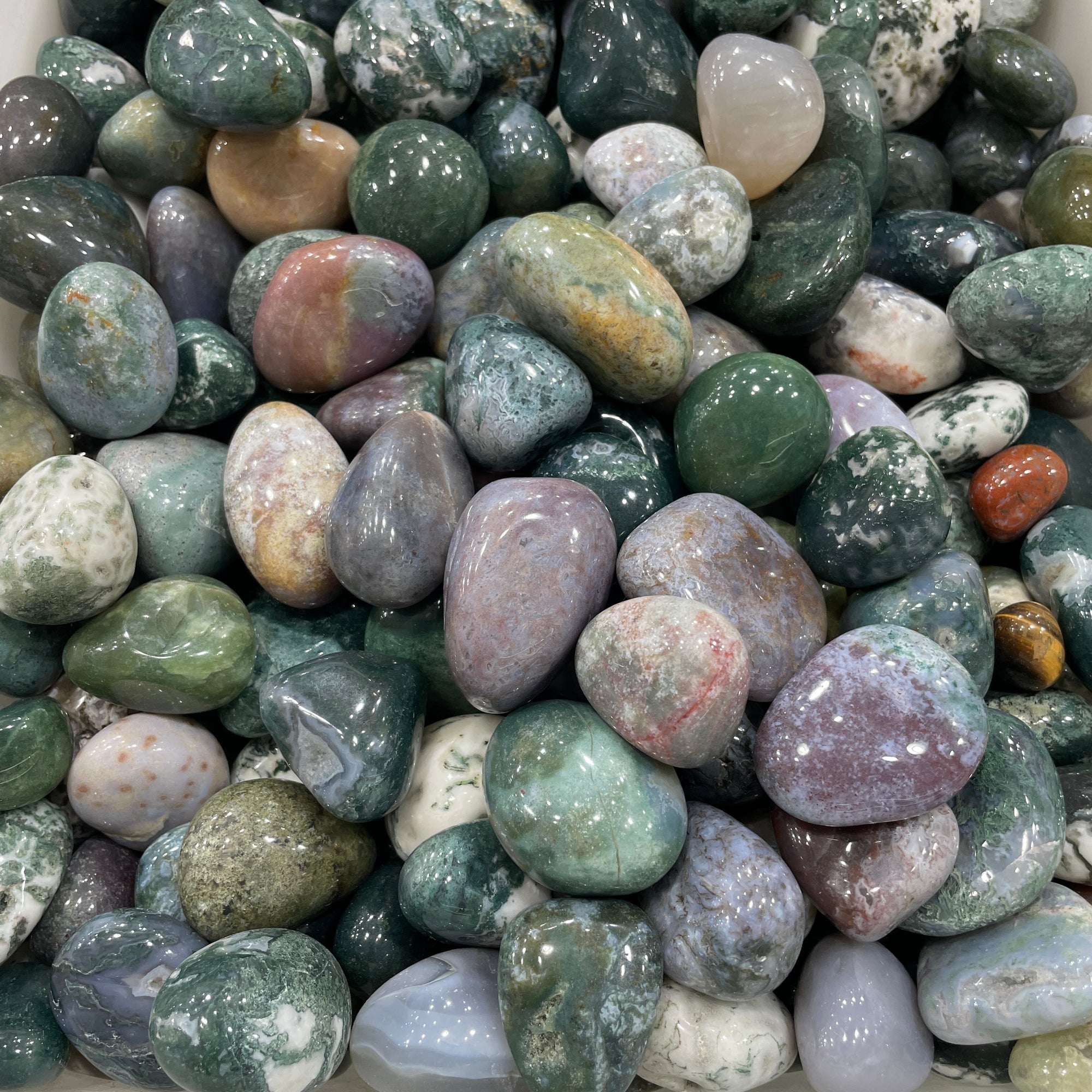 Ocean Jasper & Moss Agate Tumblestone