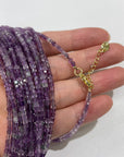 Purple Fluorite Micro Faceted Cube Collar Necklace - RockZ Sourcing Hub