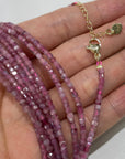 Red Tourmaline Micro Faceted Cube Collar Necklace - RockZ Sourcing Hub