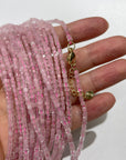 Rose Quartz Micro Faceted Cube Collar Necklace - RockZ Sourcing Hub