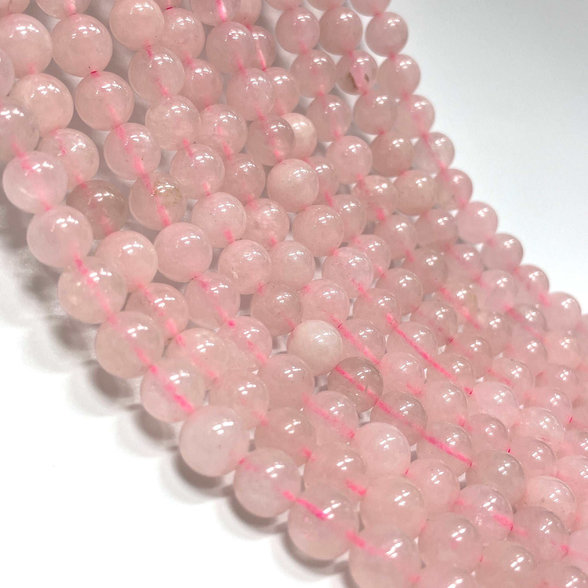 rose quartz loose beads