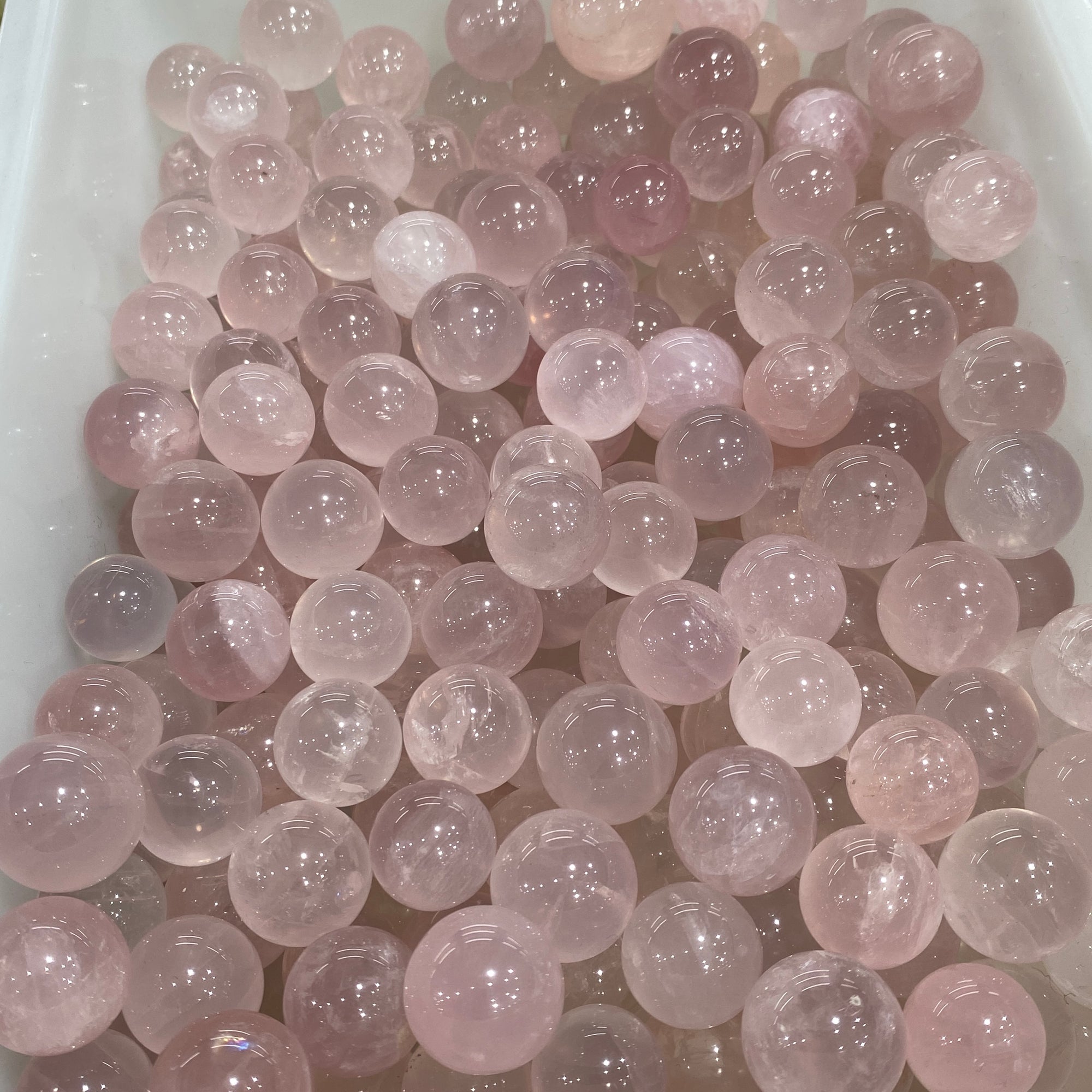 rose quartz mini sphere