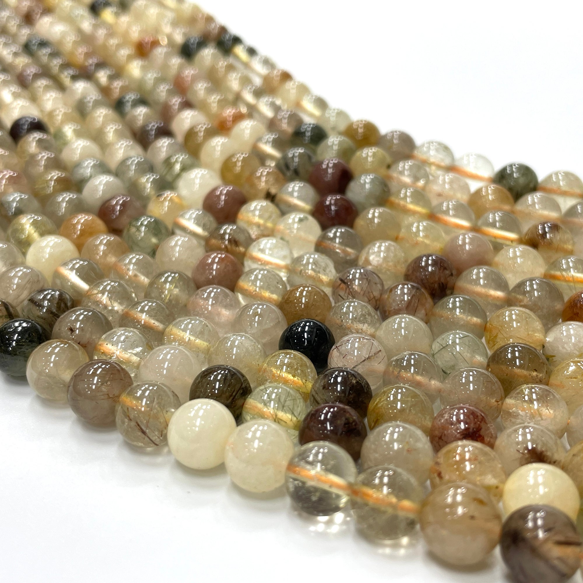 rutilated quartz loose beads