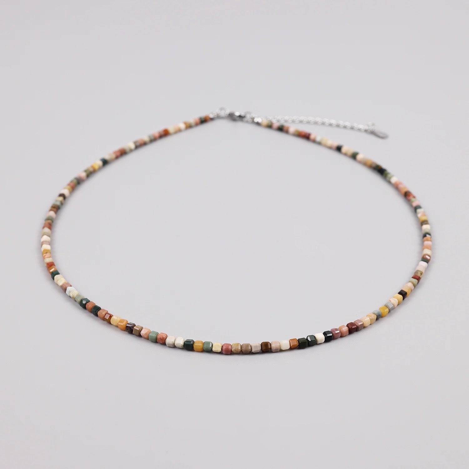 Faceted Cube Collar Necklaces