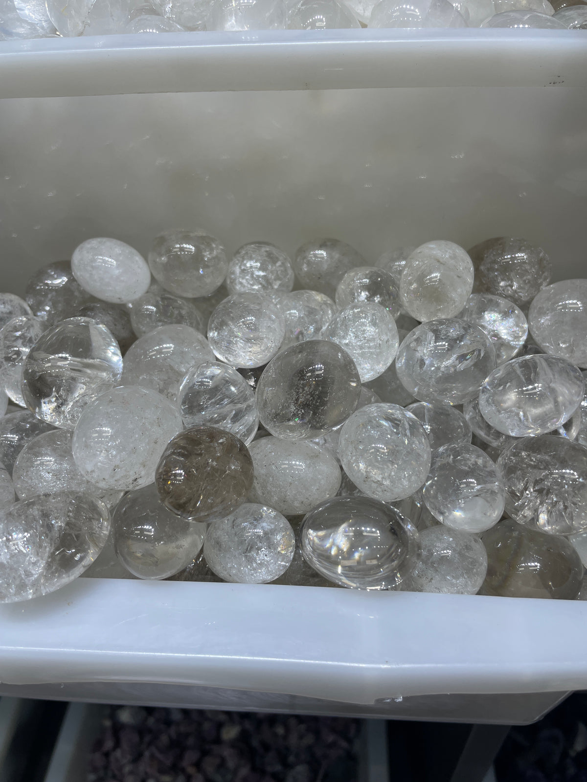 Rainbow Clear Quartz Tumbled Stone