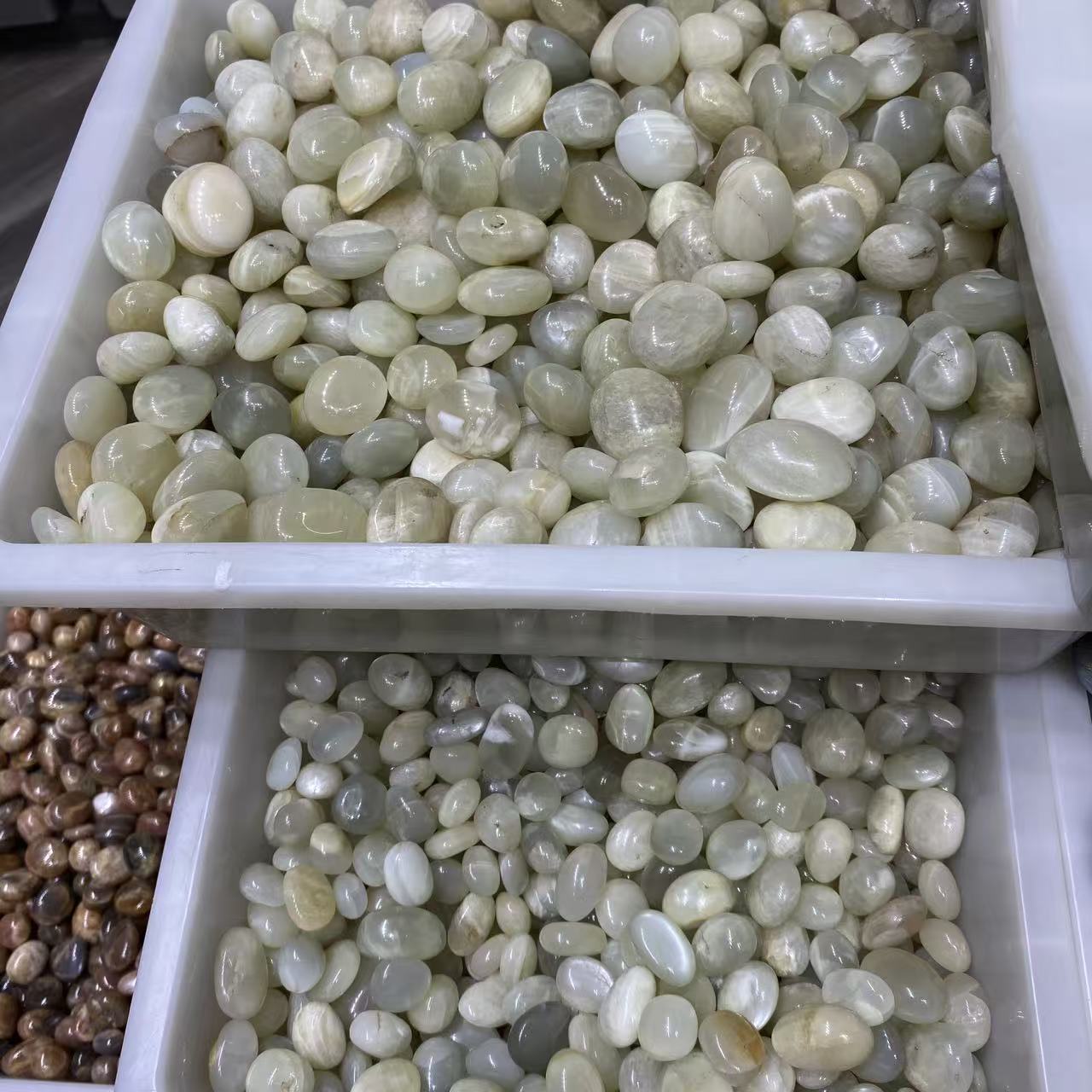 White Moonstone Tumbled Stone
