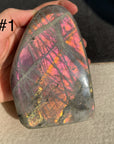 Labradorite Free Form( Purple Orange Glitter) Tumblestone