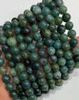 Moss Agate beaded bracelet