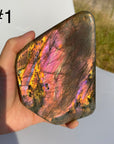 Labradorite Free Form( Purple Orange Glitter) Tumbles