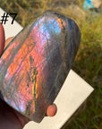 Labradorite forma libera (glitter viola arancione)