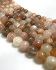 Grey & Rose Sunstone Loose Beads with Free Jewelry Accessories Included