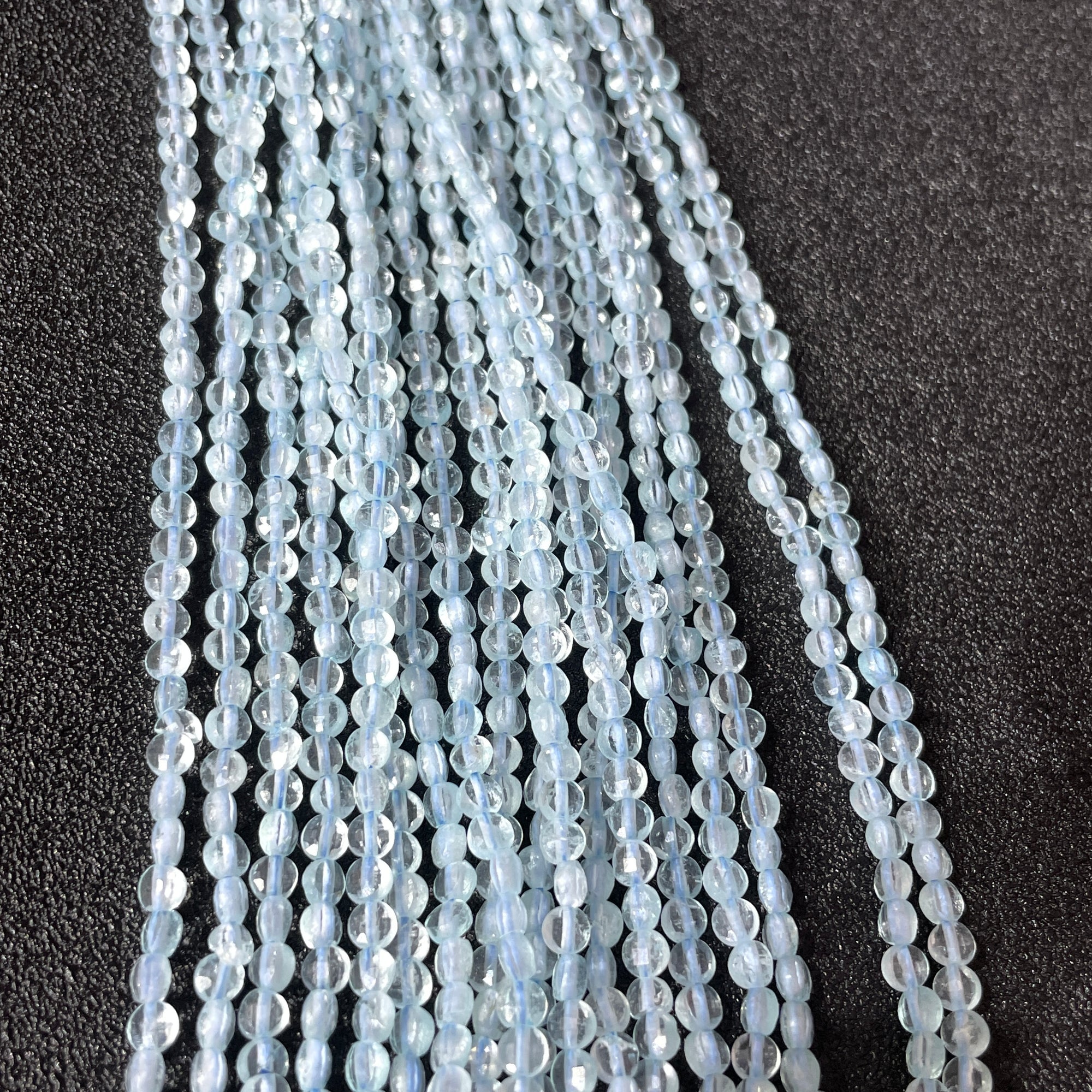 Topaz Faceted Rondelle Bead Strand-Vertical Drilled