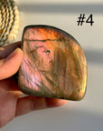 Labradorite forma libera (glitter viola arancione)