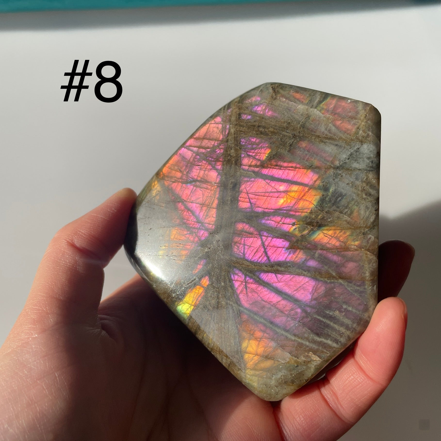 Labradorite forma libera (glitter viola arancione)