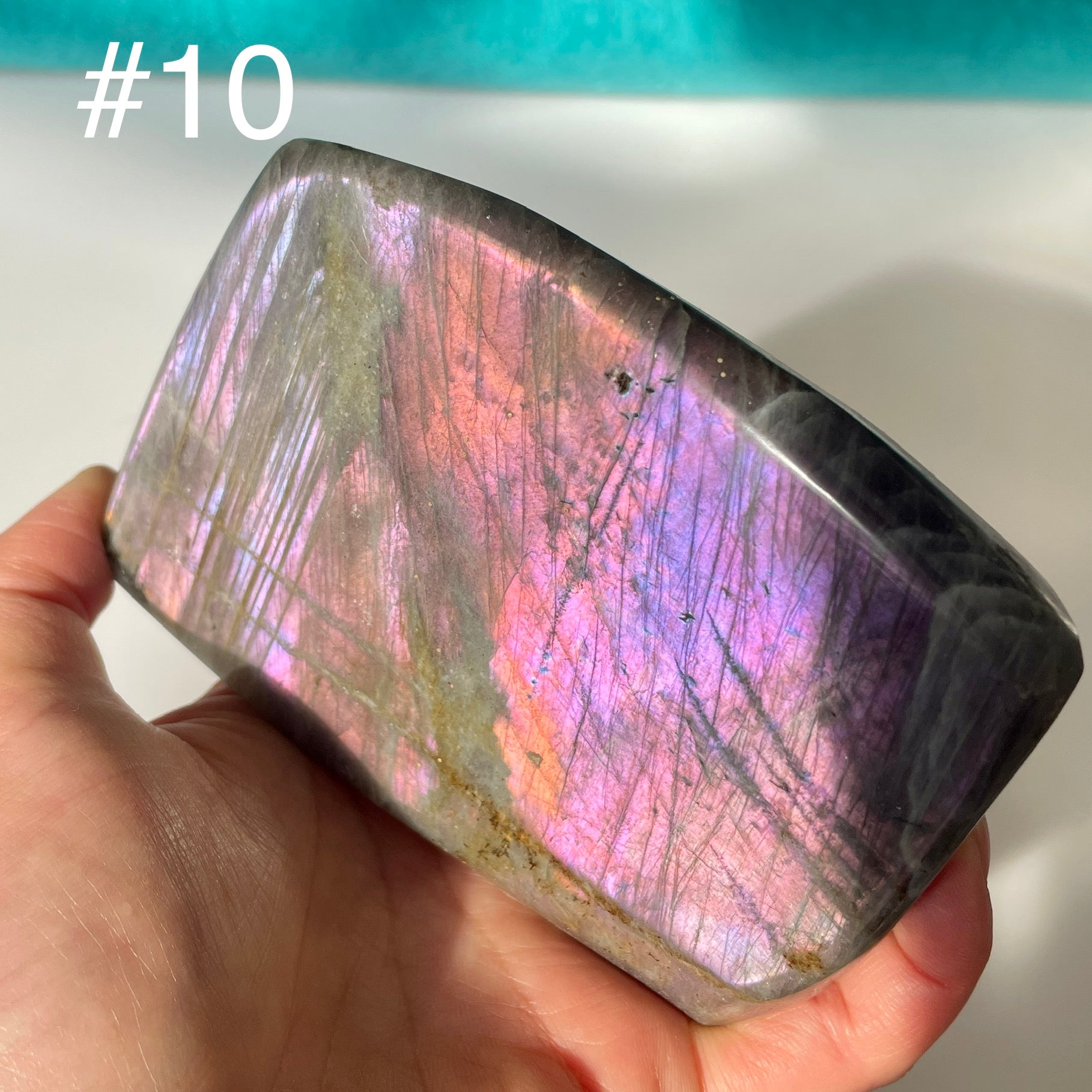 Labradorite forma libera (glitter viola arancione)