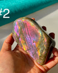 Labradorite Free Form( Purple Orange Glitter) Tumbles