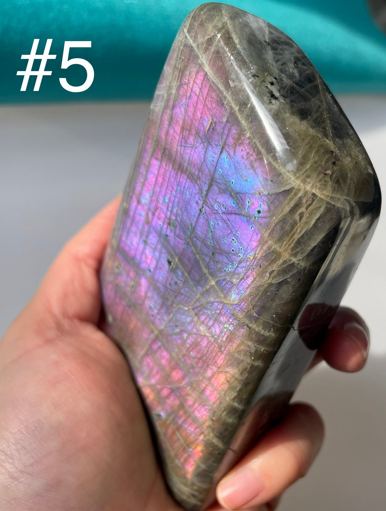 Labradorite forma libera (glitter viola arancione)