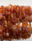 Drilled Carnelian Freeform Chips