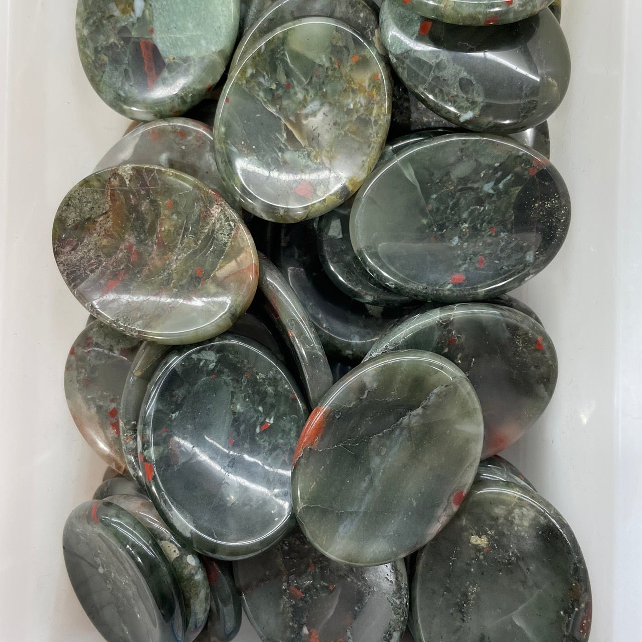 African Bloodstone/Heliotrope Worry Stone - RockZ Sourcing Hub