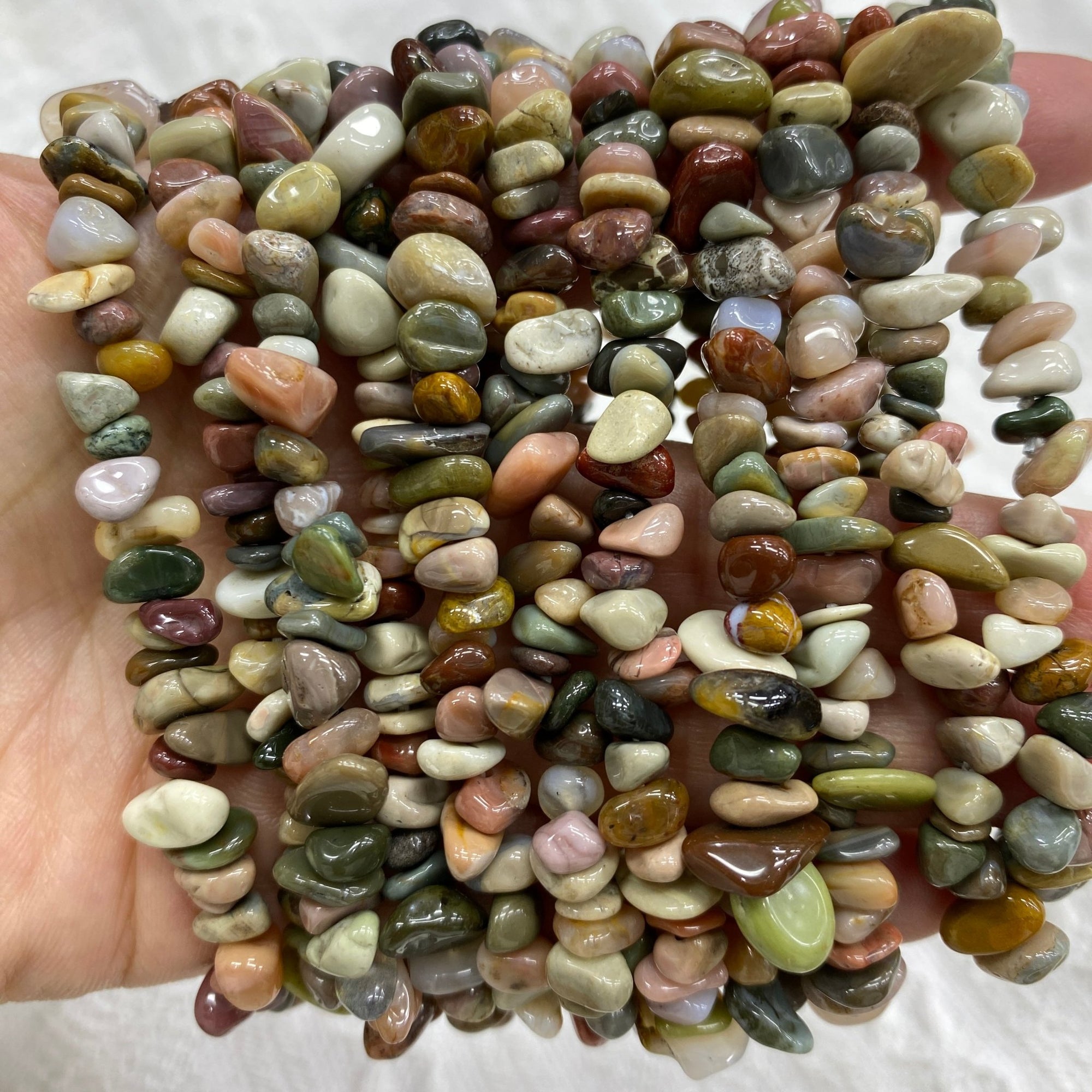 Alashan Agate Drilled Chips Bracelet - RockZ Sourcing Hub