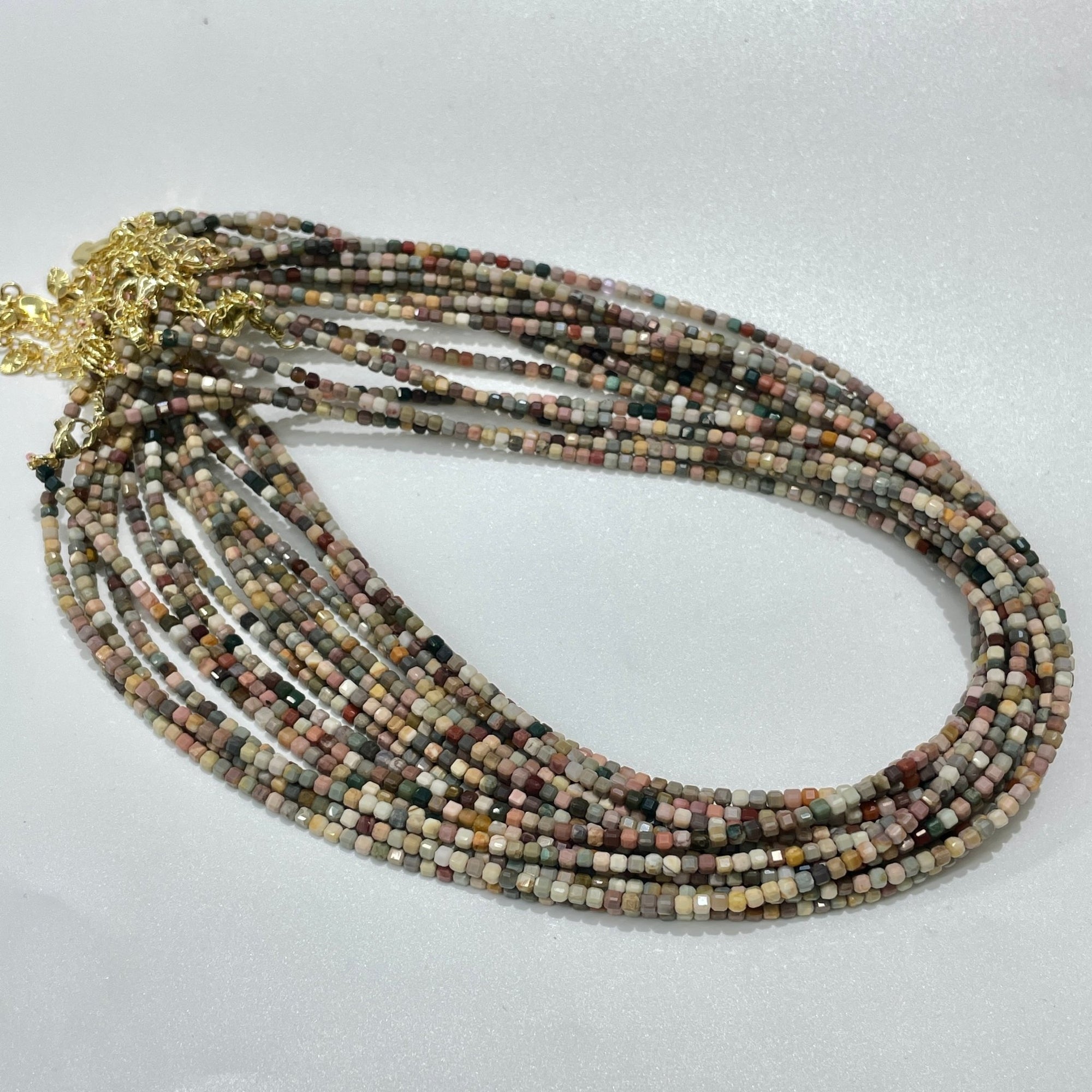 Alashan Agate Micro Faceted Cube Collar Necklace - RockZ Sourcing Hub