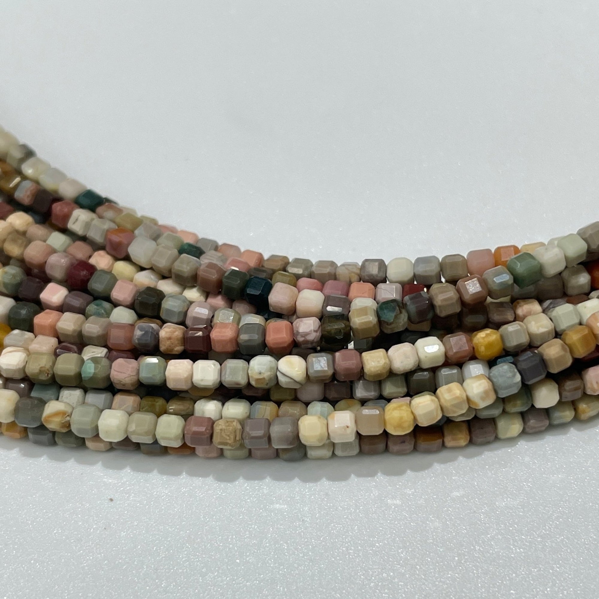 Alashan Agate Micro Faceted Cube Collar Necklace - RockZ Sourcing Hub