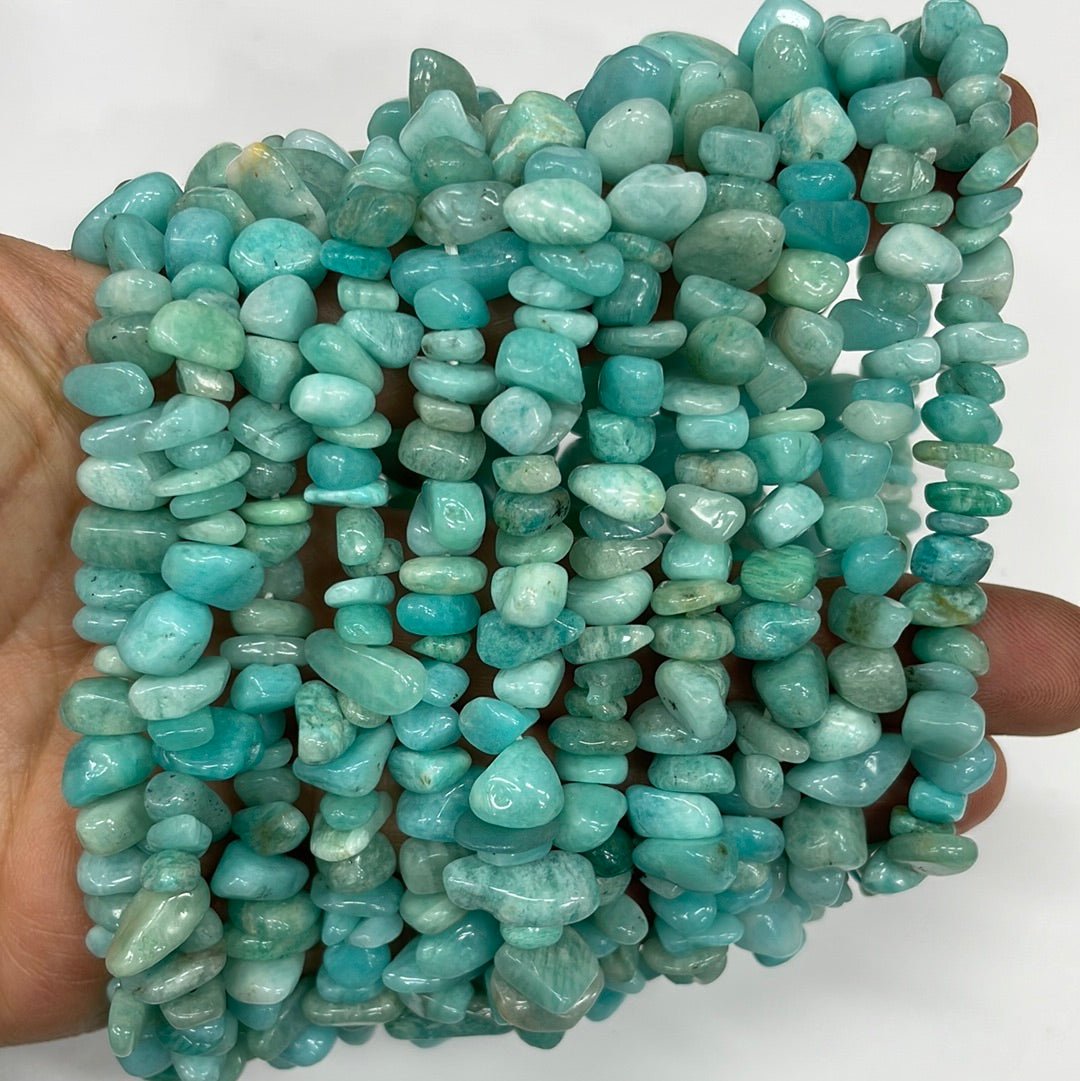 Amazonite Drilled Chips Stretch Bracelet - RockZ Sourcing Hub