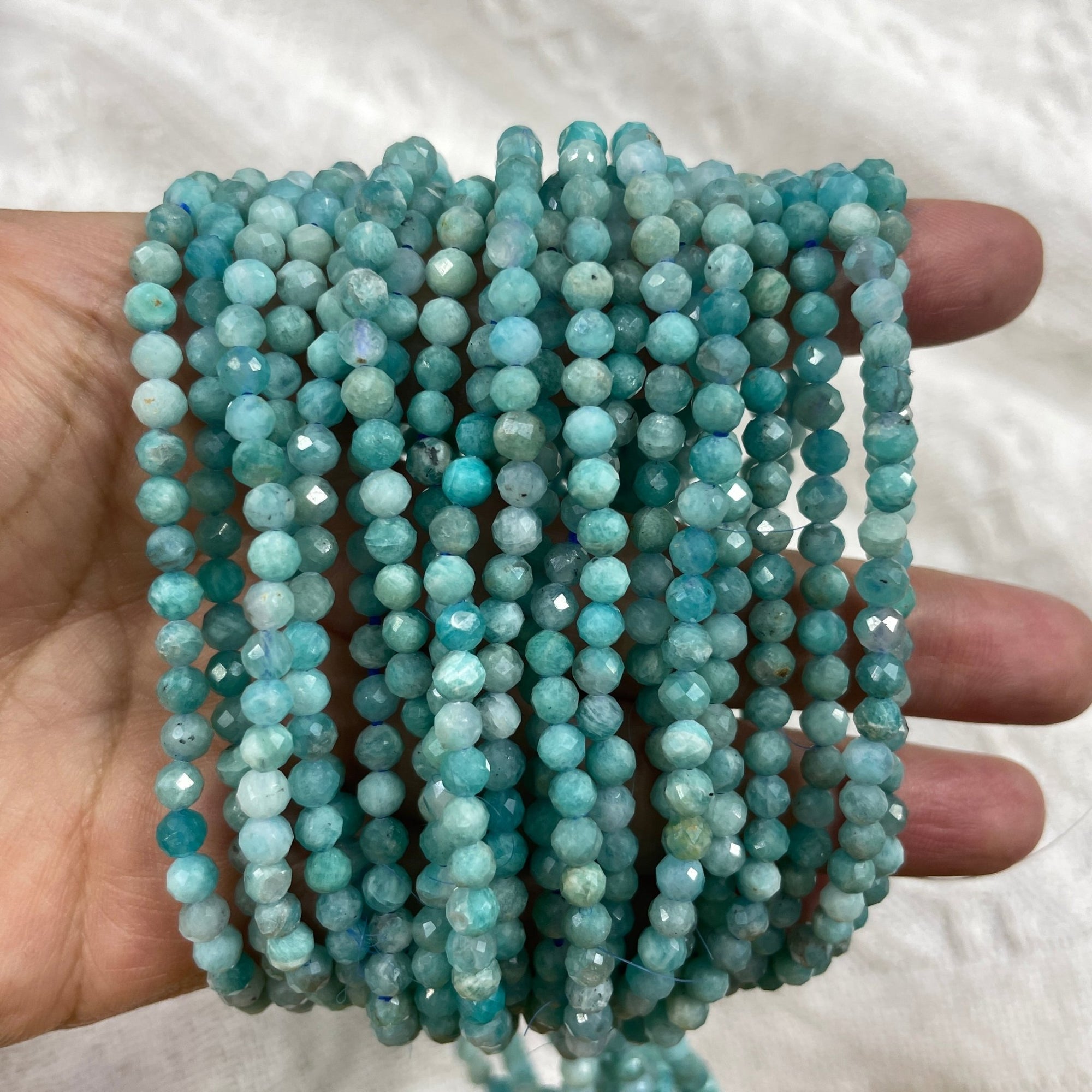 Amazonite Faceted Bead Stretch Bracelet - RockZ Sourcing Hub