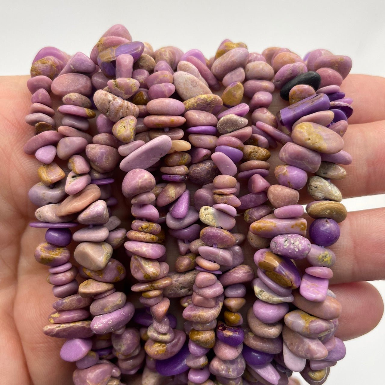 American Lepidolite Drilled Chips Bracelet - RockZ Sourcing Hub