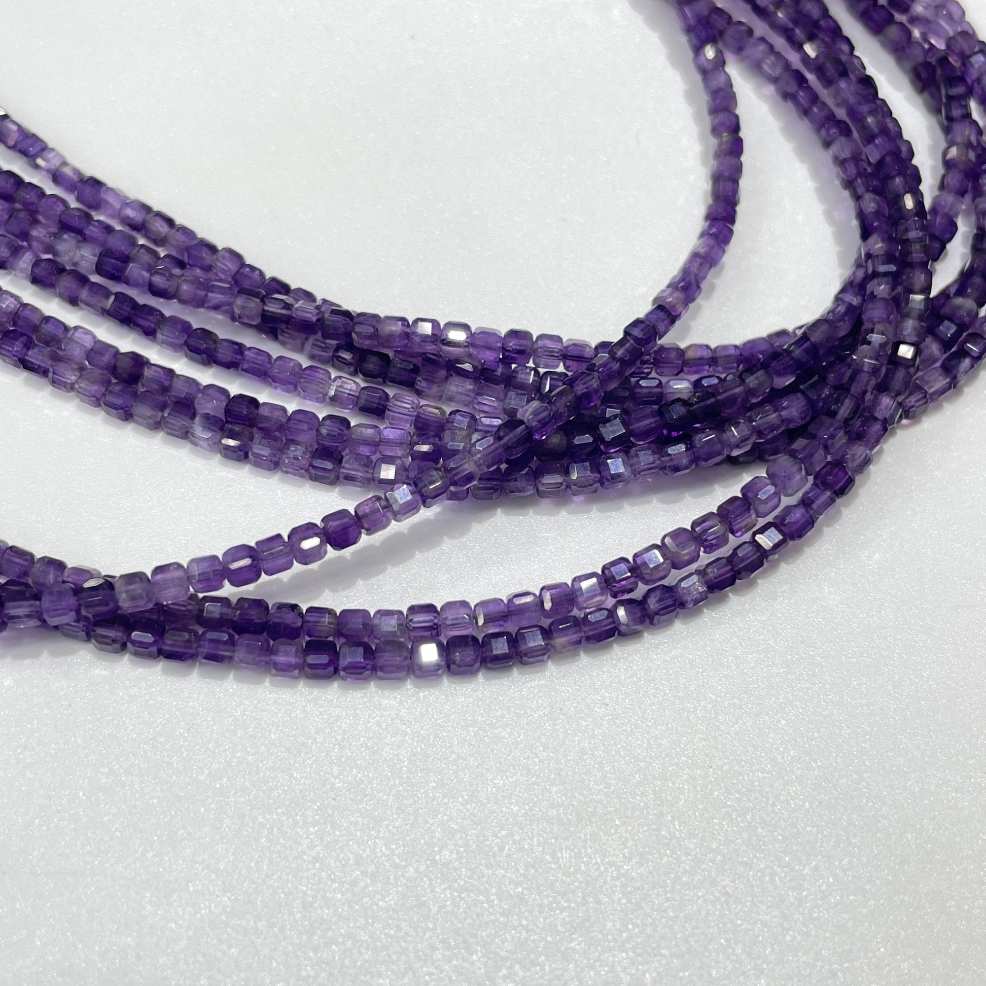 Amethyst Micro Faceted Cube Collar Necklace - RockZ Sourcing Hub