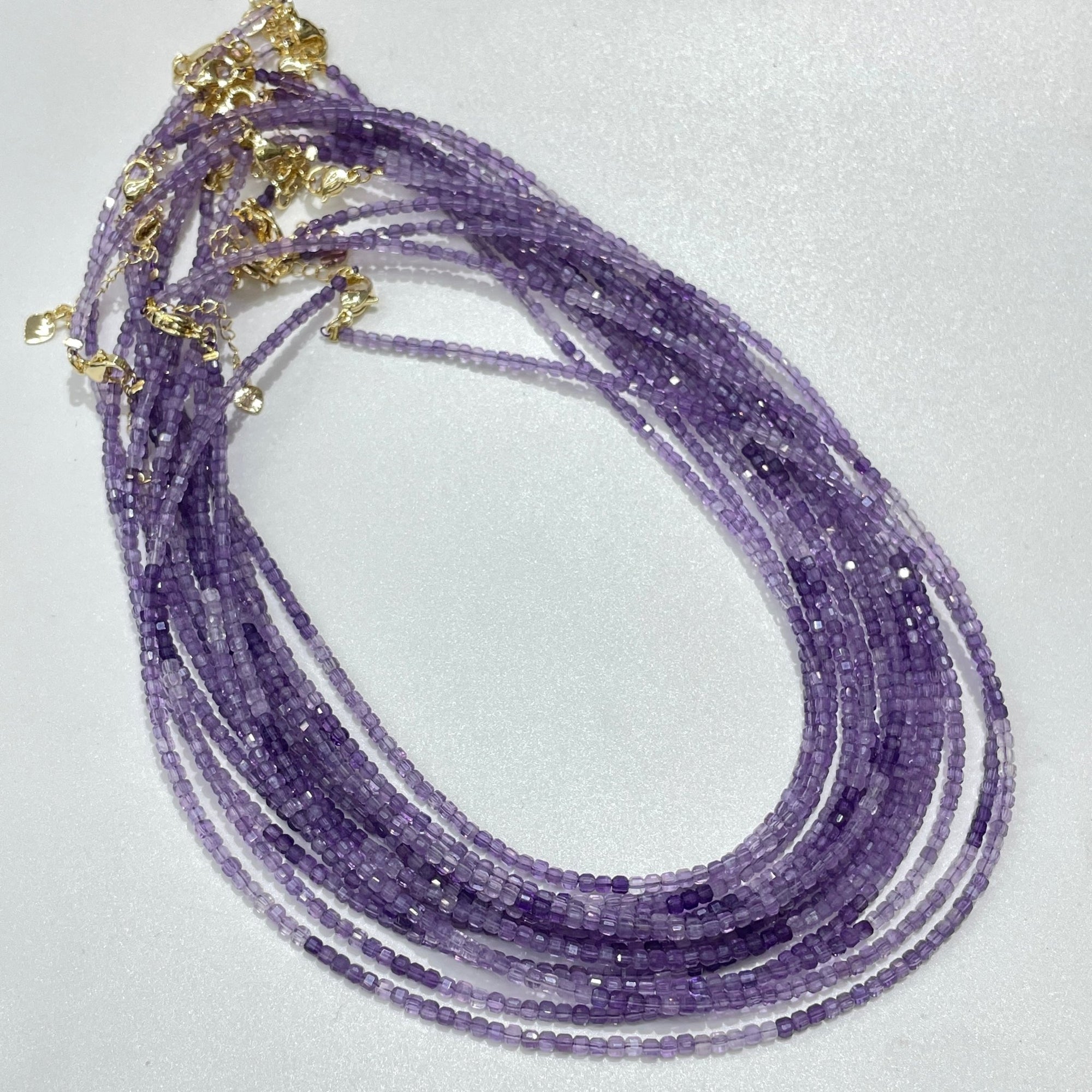 Amethyst Micro Faceted Cube Collar Necklace - RockZ Sourcing Hub