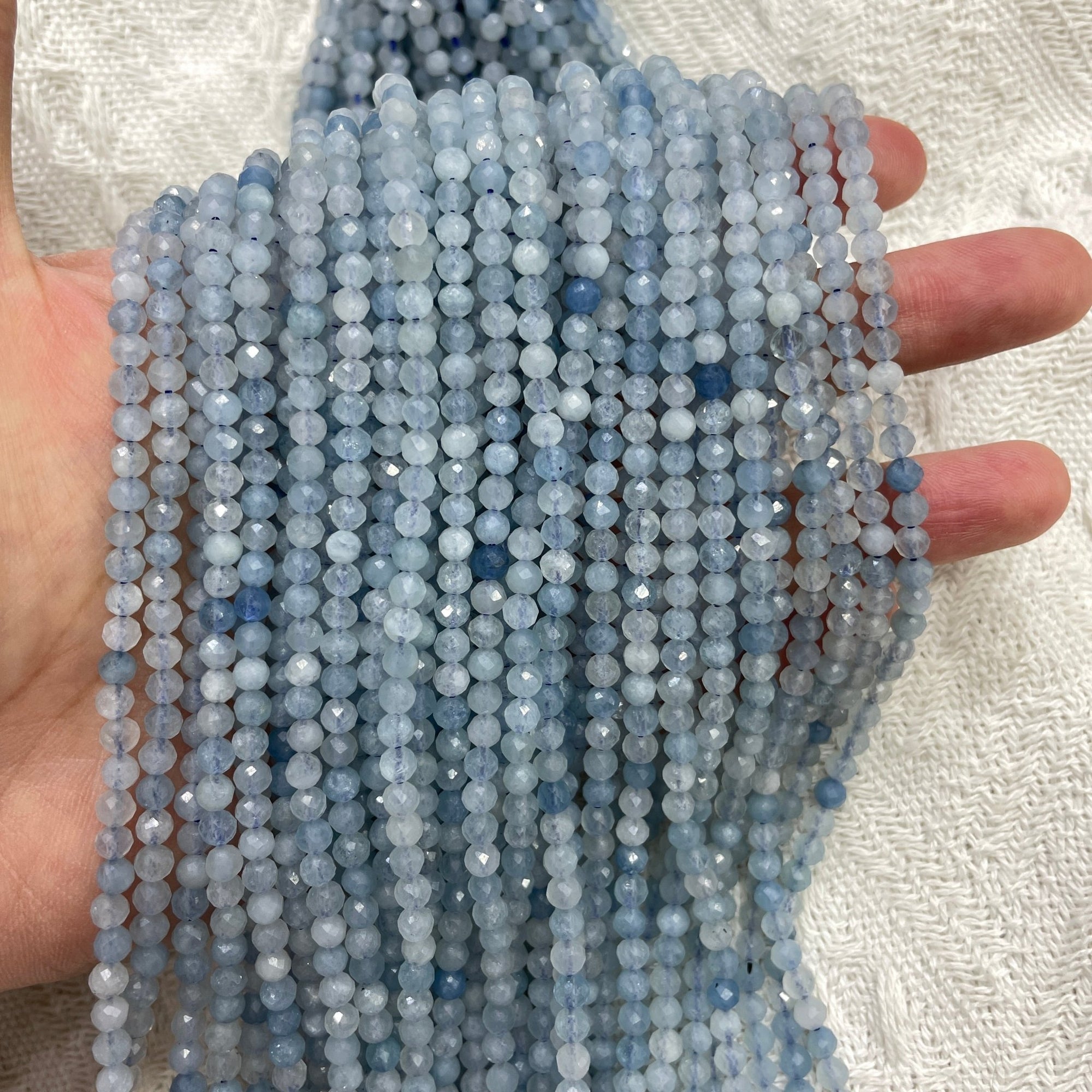 Aquamarine Faceted Bead Strand - RockZ Sourcing Hub