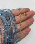 Aquamarine Micro Faceted Cube Collar Necklace - RockZ Sourcing Hub