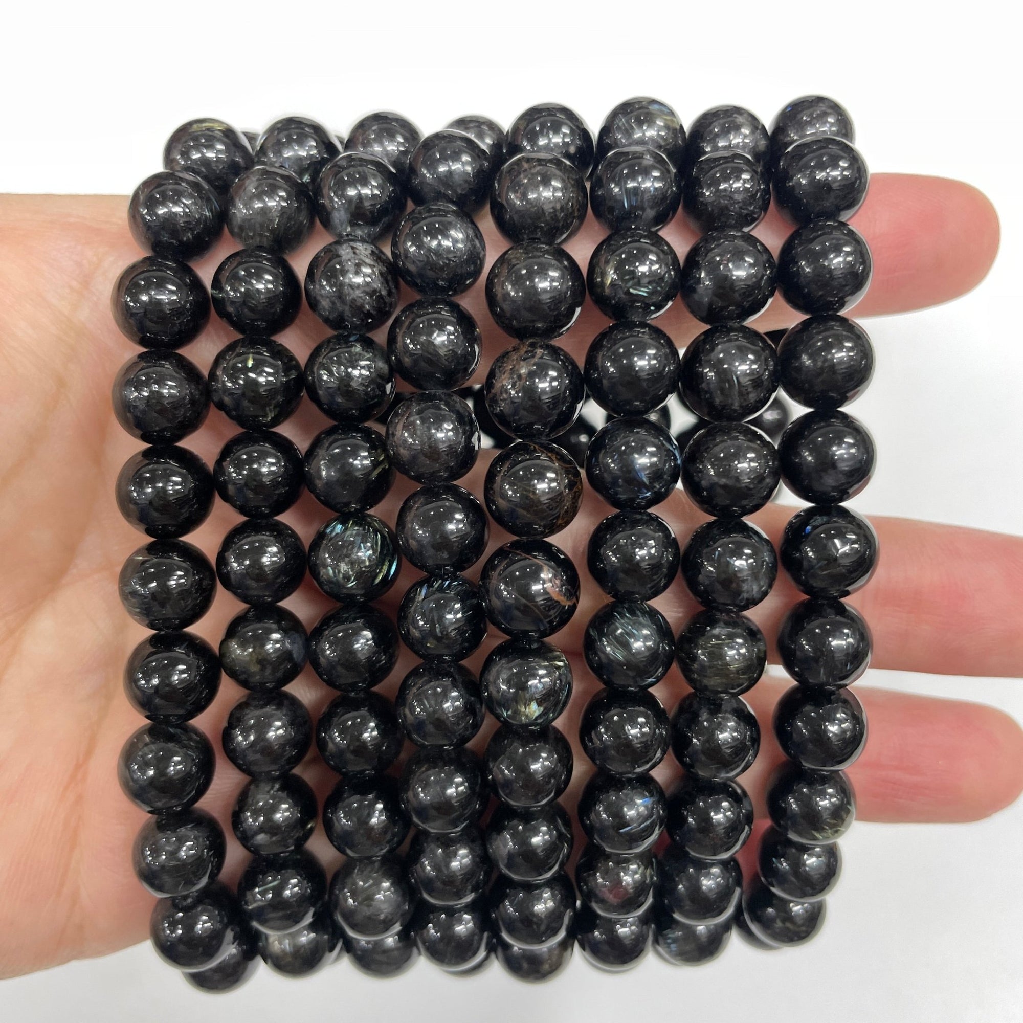 Astrophyllite Stone Round Bead Stretch Bracelet - RockZ Sourcing Hub