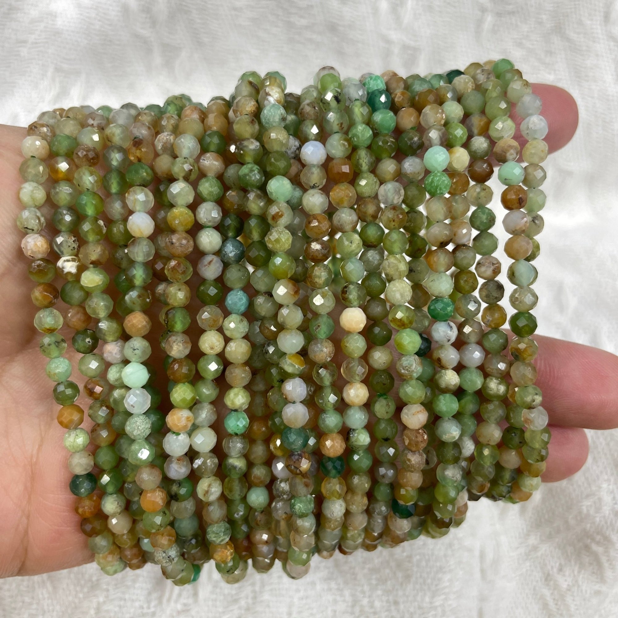 Australian Jade Faceted Bead Stretch Bracelet - RockZ Sourcing Hub